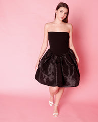 Black taffeta dress