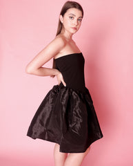 Black taffeta dress