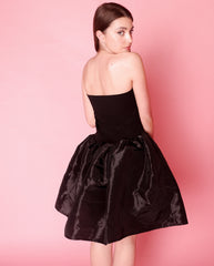 Black taffeta dress